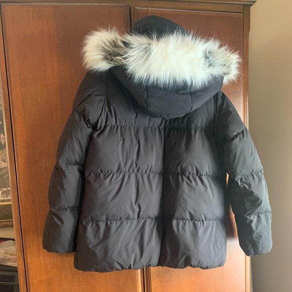 Sam Edelman black puffer jacket with fur lined hood size M - Picture 2 of 10